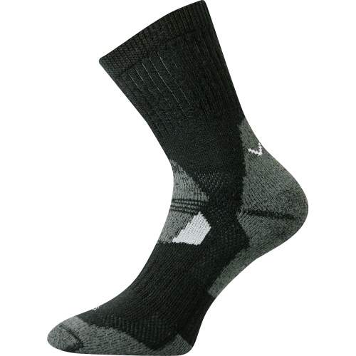Extra teplé vlněné ponožky Voxx Stabil - černé-šedé, 39-42