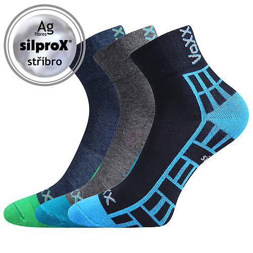 Ponožky dětské Voxx Maik 3 ks (2x modré, šedé), 20-24
