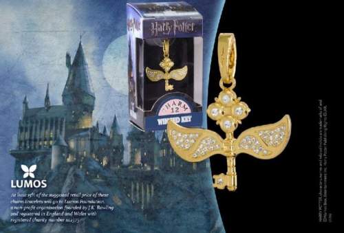 Harry Potter přívěsek Lumos - Flying Key (Okřídlený klíč)