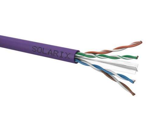 Instalační kabel Solarix UTP, Cat6, drát, LSOH, box 100m