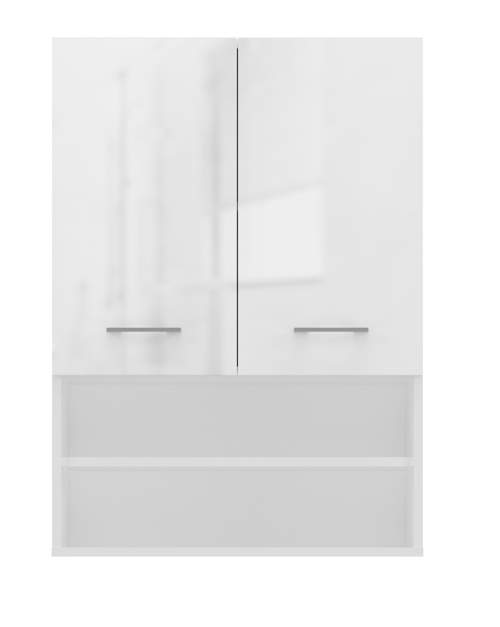 TPS Koupelnová skříňka nad pračku POLA MINI DK - Bílá lesk