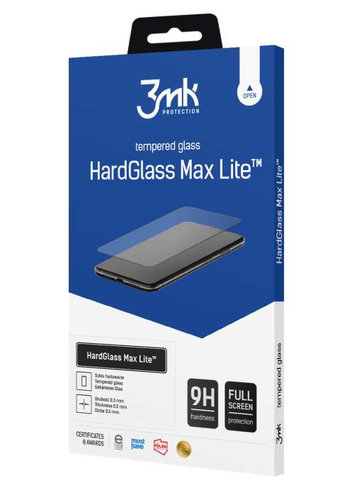 Tvrzené sklo 3mk HardGlass Max Lite pro Samsung Xcover 6 Pro, černá