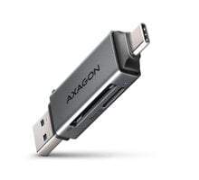 AXAGON CRE-DAC, USB-C + USB-A, 5 Gbps - MINI čtečka karet, 2-slot & lun SD/microSD, podpora UHS-I, CRE-DAC