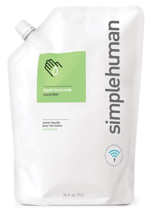 Tekuté mýdlo Simplehuman hydratační, 1 litr náhradní náplň s vůní okurky