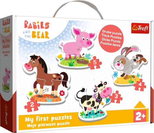 TREFL Baby puzzle Na farmě 4v1 (2,3,4,5 dílků)