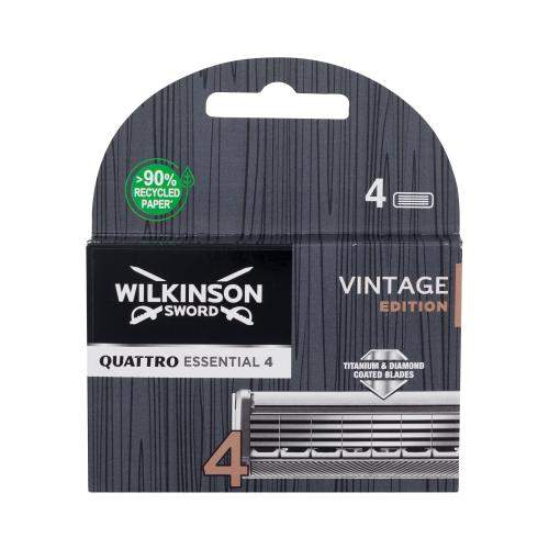 Wilkinson Sword Quattro Essential 4 Vintage Edition 4 ks náhradní břit pro muže