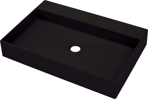 DEANTE Correo černá Granitové umyvadlo, na desku 60x40 cm CQR_NU6S