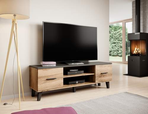 Cama TV stolek Lotta, 160 cm (2D2K), dub wotan
