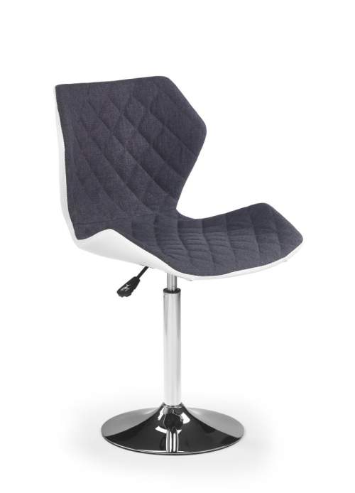 Barová židle MATRIX 2 bílá / šedá