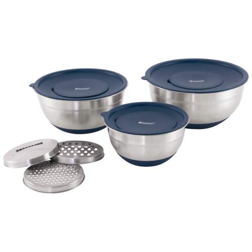 Sada misek Outwell Chef Bowl Set Lids & Graters Barva: stříbrná