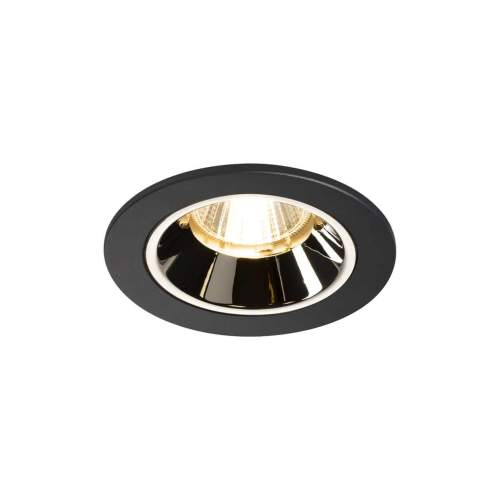 NUMINOS® DL S vnitřní LED zápustné stropní svítidlo černá/chrom 3000 K 55° včetně listových pružin - BIG WHITE (SLV)