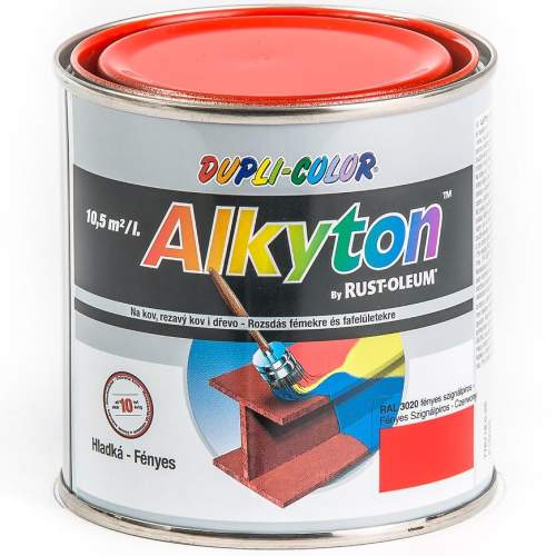 Alkyton hladký lesklý RAL 3020 dopr. červená 0,25