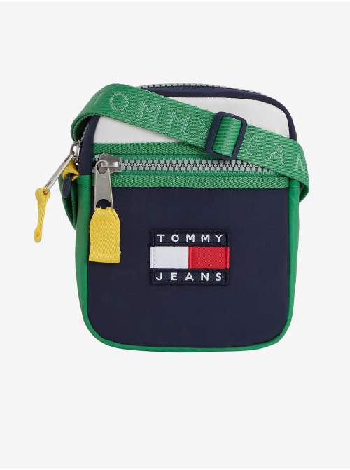 Zeleno-modrá pánská taška přes rameno Tommy Jeans Heritage - Pánské
