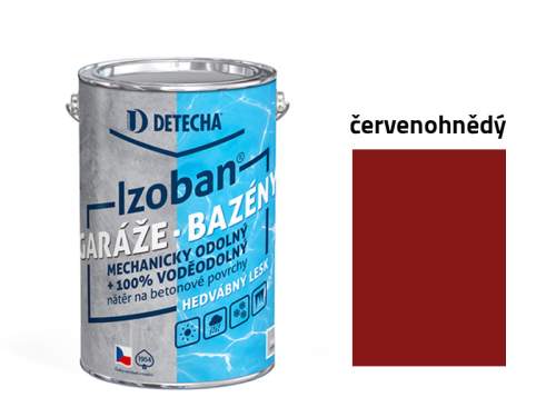 Detecha IZOBAN, barva na beton, červenohnědý 5 kg