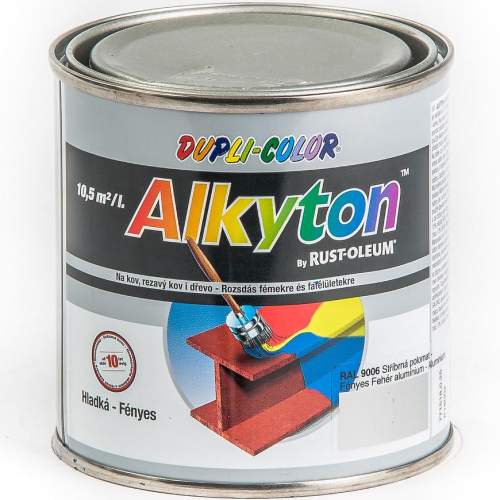 Alkyton Hladký lesklý RAL 9006 stříbrná 0,25 l