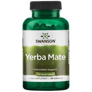 Swanson Yerba Mate 120 ks, kapsle, 125 mg