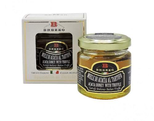 Akátový med s kousky černého lanýže - 100g - dárkové balení (Lanýžový med)