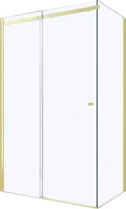 Mexen Omega sprchový kout 110x90cm, 8mm sklo, zlatý profil-čiré sklo, 825-110-090-50-00