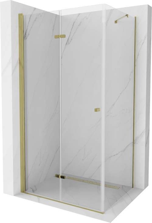MEXEN/S LIMA sprchový kout 100x70 cm, transparent, zlatá 856-100-070-50-00