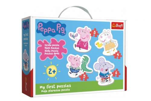 Puzzle pro nejmenší Prasátko Peppa/Peppa Pig 18 dílků v krabici 27x19x6cm 2+ - Trefl