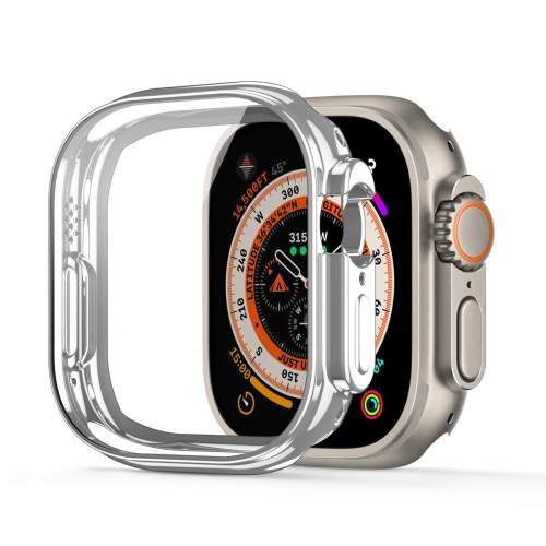 Dux Ducis Samo pouzdro so sklem na Apple Watch Ultra 49mm, stříbrné