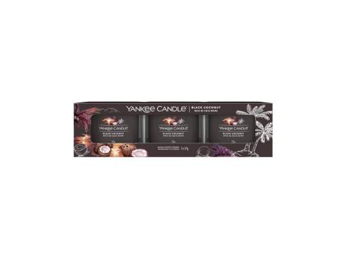 YANKEE CANDLE Votivní svíčka Black Coconut 3 x 37 g