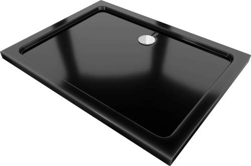 MEXEN Flat Sprchová vanička obdelníková slim 130 x 100 cm, černá 40701013