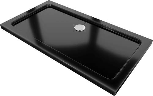 MEXEN Flat sprchová vanička obdelníková slim 140 x 70 cm, černá 40707014