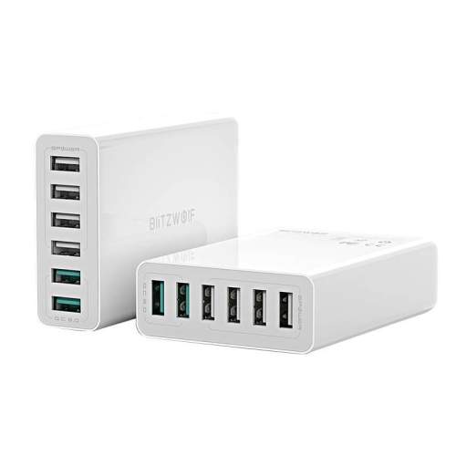 Blitzwolf BW-S15 Nabíječka 6x USB, QC 3.0, 60 W (bílá)