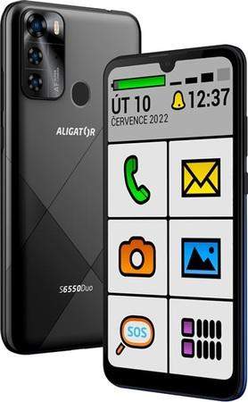 Aligator smartphone S6550 Senior Black