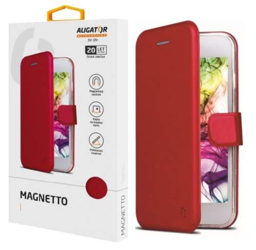 Pouzdro ALIGATOR Magnetto Xiaomi Redmi Note 9 Pro, Red