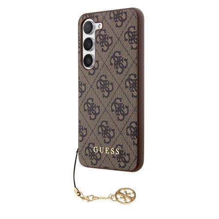 Guess GUHCS23SGF4GBR Samsung Galaxy S23 brown hardcase 4G Charms Collection