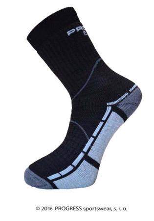 PROGRESS TRAIL BAMBOO turistické ponožky s bambusem 39-42 černá/šedá