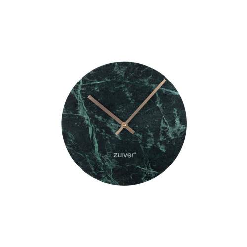 Zelené nástěnné mramorové hodiny ZUIVER MARBLE TIME O 25 cm