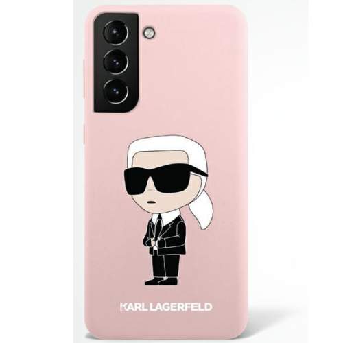 Karl Lagerfeld KLHCS23MSNIKBCP Samsung Galaxy S23+ Plus ikonické růžové silikonové pouzdro