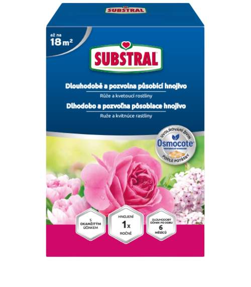 Hnojivo SUBSTRAL Osmocote růže a kvetoucí rostliny 750g