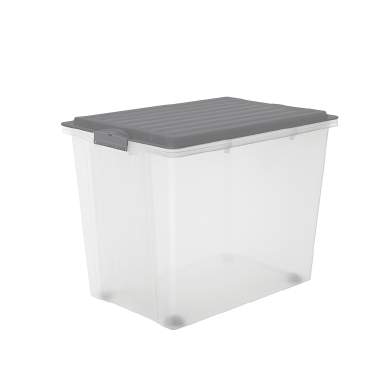ROTHO úložný box COMPACT 70L Transparentní/šedá, Plast