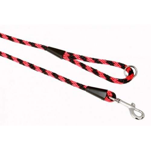 Vodítko lano SPIRÁLA 1cmx1,5m černo-červená
