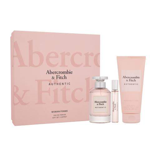 Abercrombie & Fitch Authentic dárková kazeta pro ženy parfémovaná voda 100 ml + parfémovaná voda 15 ml + tělové mléko 200 ml