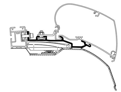 Thule Dodatečný kit pro montáž markýzy na Thule Roof Rack L2H2