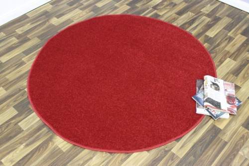 Hanse Home Collection koberce Kusový koberec Nasty 101151 Rot kruh - 200x200 (průměr) kruh cm Červená, Syntetický (umělý)
