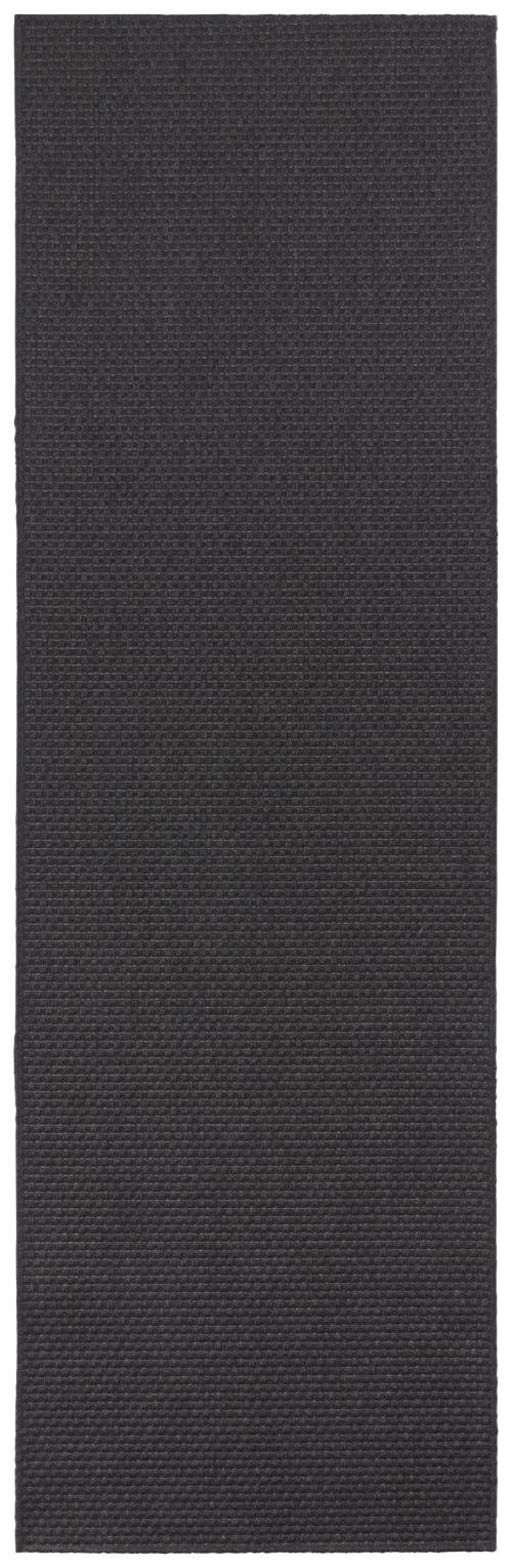 BT Carpet - Hanse Home koberce Běhoun Nature  Anthracite - 80x450 cm Černá, Velké (190x270 cm a větší), Syntetický (umělý)