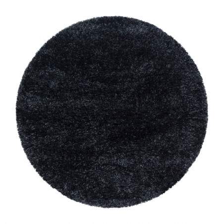 Kusový koberec Brilliant Shaggy 4200 Black kruh - 200x200 (průměr) kruh cm