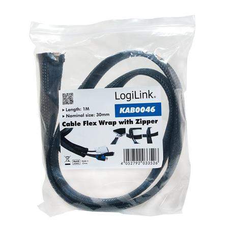 LogiLink elastický organizér pásků se zipem 1m KAB0046