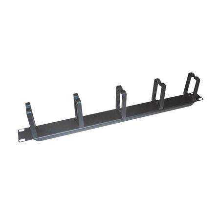 LOGILINK Organizér kabelů 19'', 1U, 5x plastový úchyt, černý