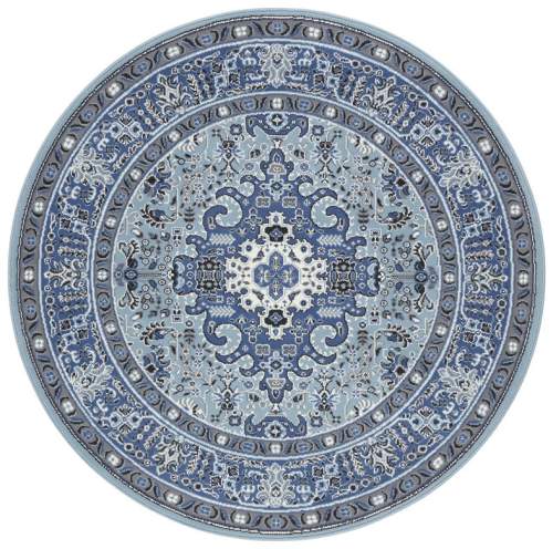 Nouristan - Hanse Home koberce Kruhový koberec Mirkan 104438 Skyblue Rozměry koberců: 160x160 (průměr) kruh