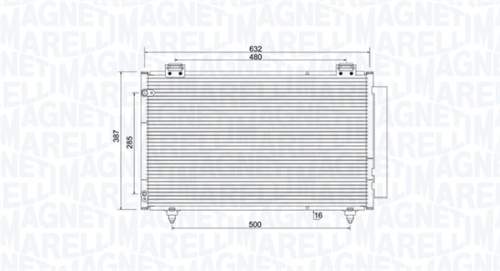 Kondenzátor, klimatizace MAGNETI MARELLI 350203925000