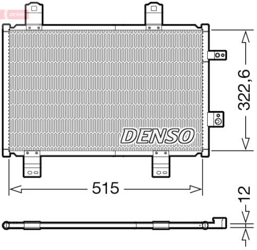 Kondenzátor, klimatizace DENSO DCN44018