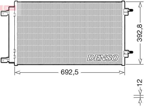 Kondenzátor, klimatizace DENSO DCN20047