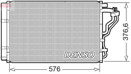 Kondenzátor, klimatizace DENSO DCN43008
